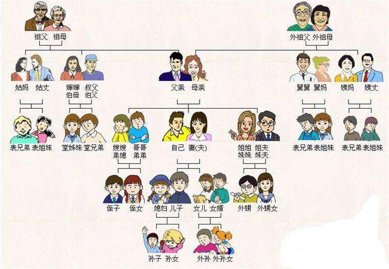 中国人亲戚关系图表